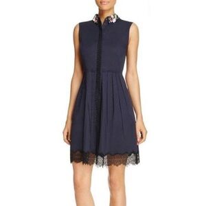 Elie Tahari Floral Sequin Dress